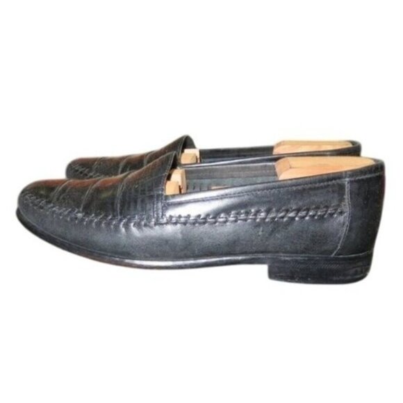 Giorgio Brutini Le Glove Black Kiltie Italian Leather Loafer Oxford Driving Shoe - Picture 1 of 11